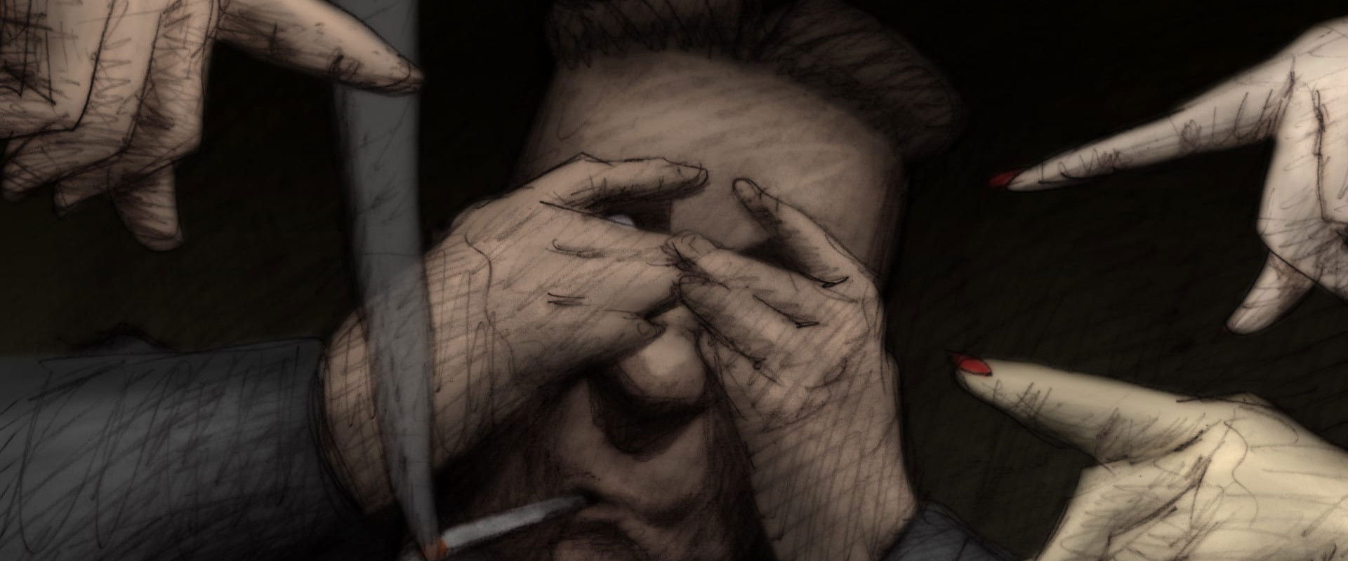 Idiots and Angels backdrop