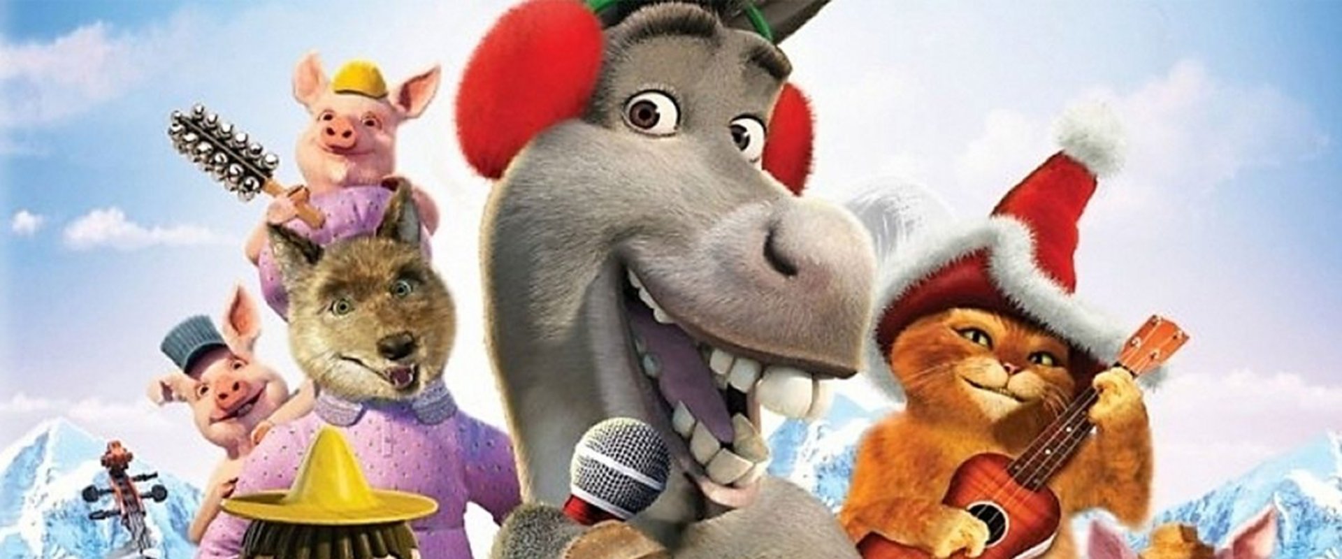 Donkey's Christmas Shrektacular backdrop