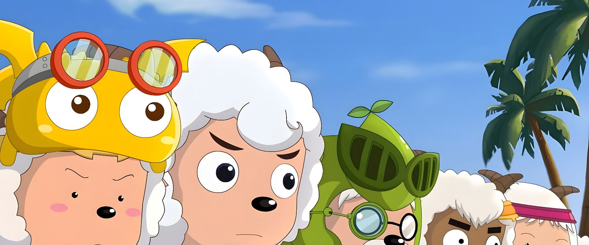 Pleasant Goat and Big Big Wolf 4 backdrop