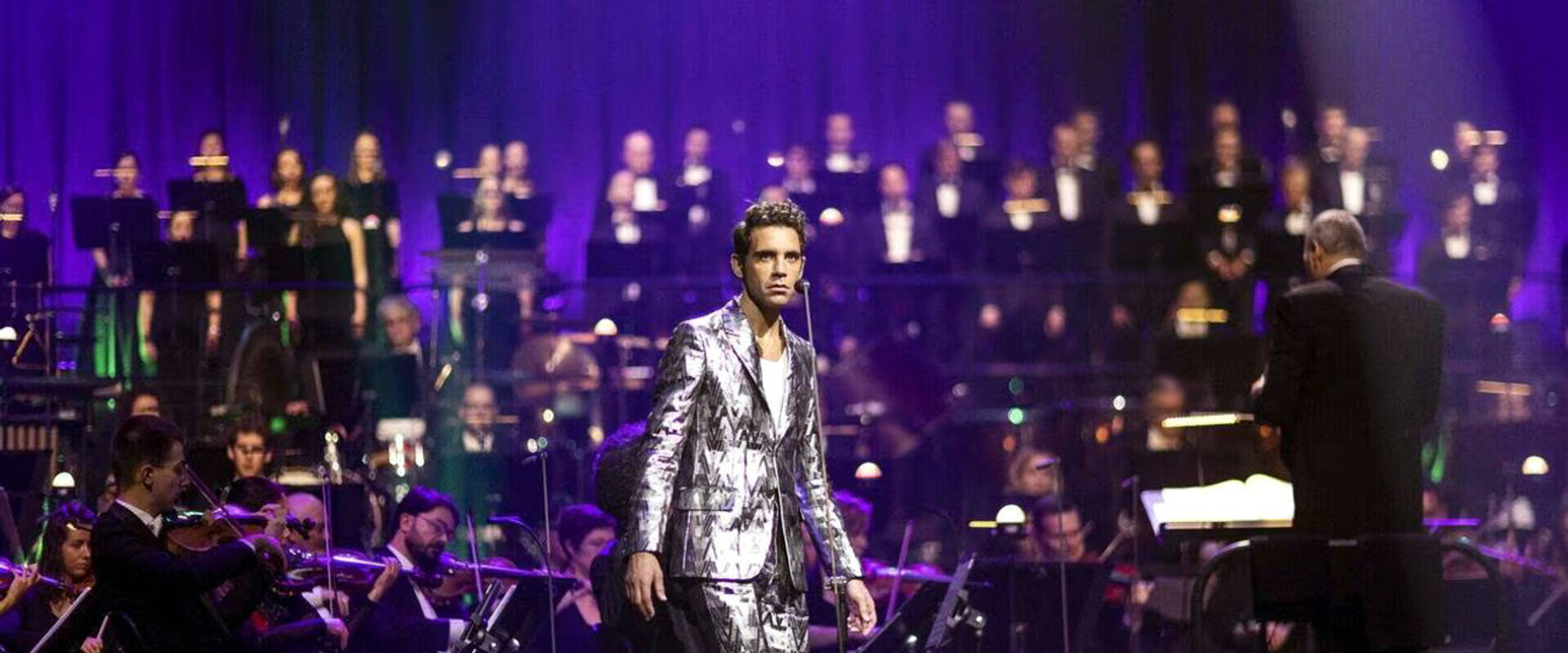 MIKA at the Philharmonie de Paris backdrop