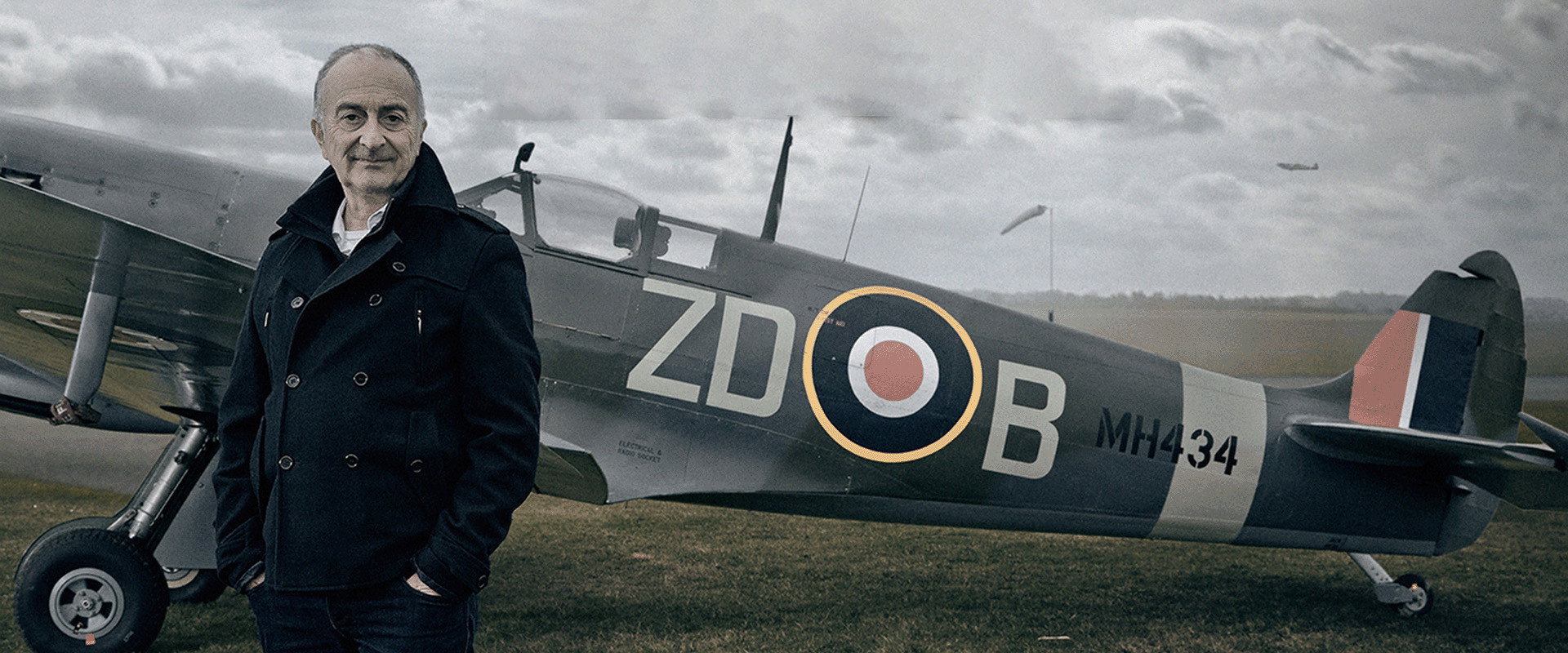 Tony Robinson's Victory in Europe backdrop