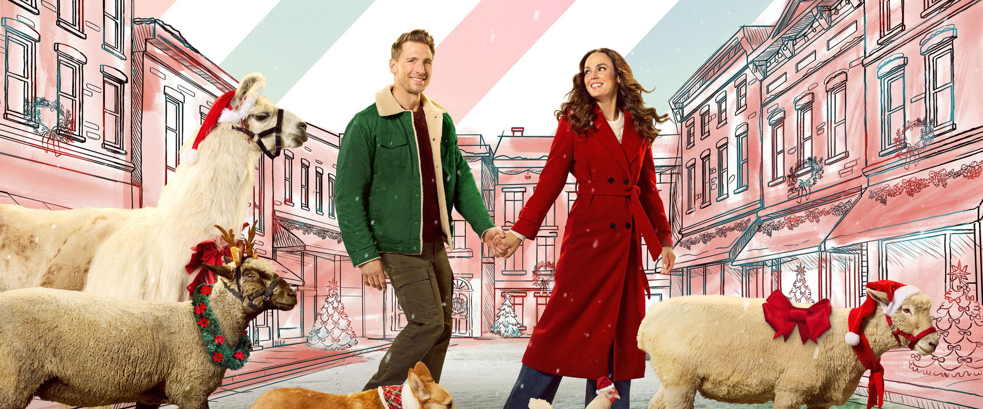Christmas in Blue Dog Valley backdrop