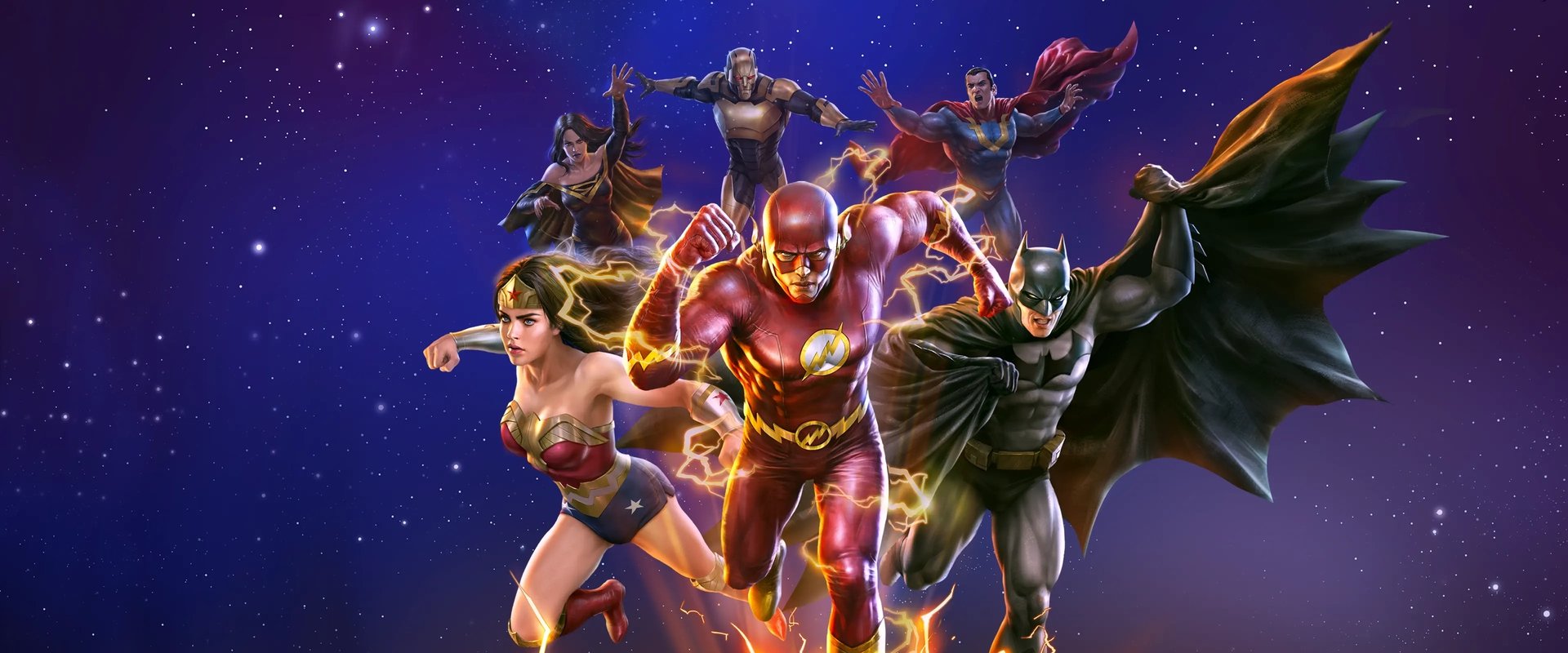 Justice League: Crisis on Infinite Earths Part One backdrop