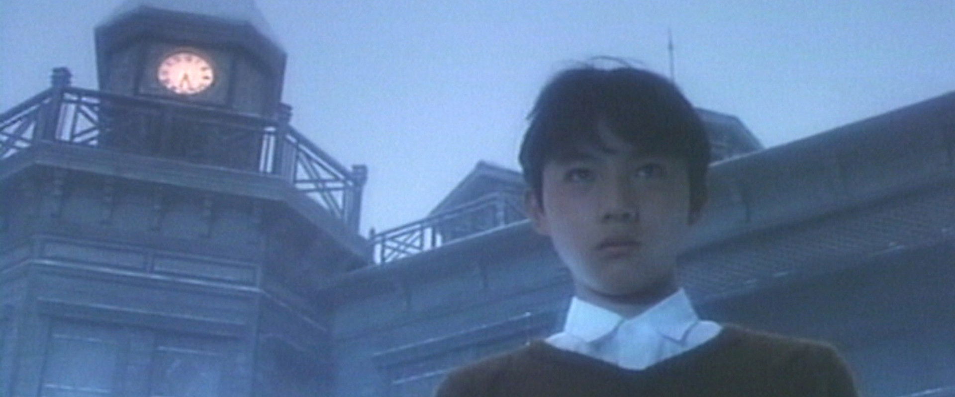 Portrait in Prussian Blue backdrop