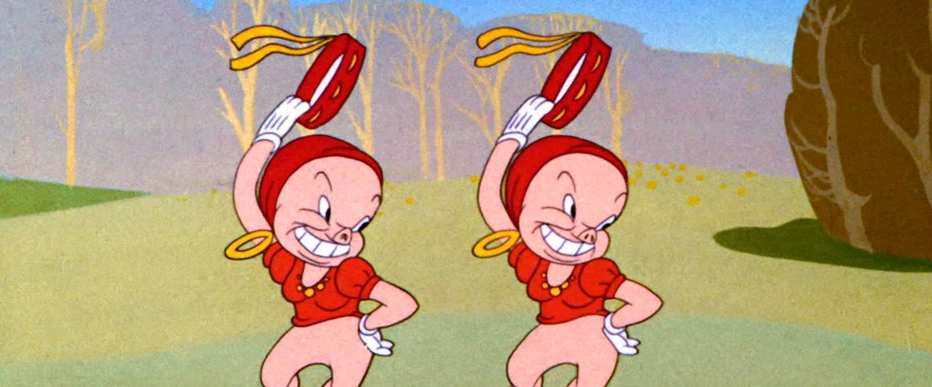 Pigs in a Polka backdrop