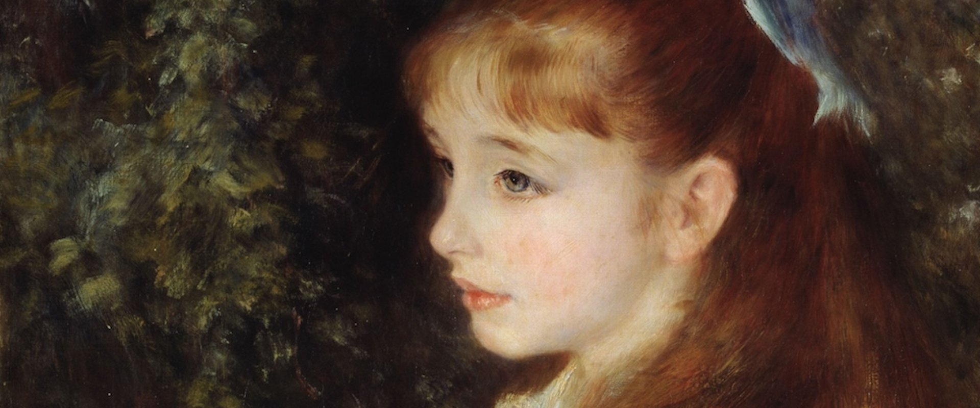 Renoir and the Girl with a Blue Ribbon backdrop