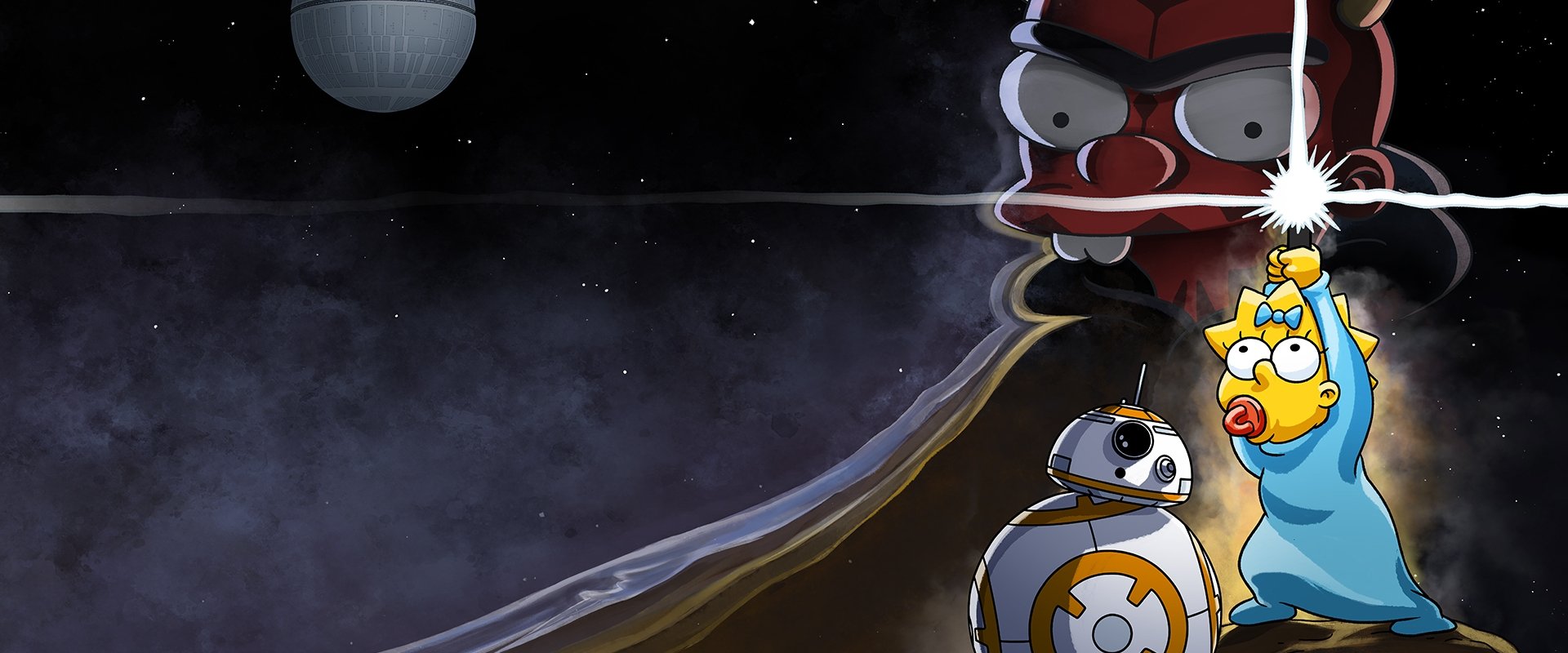 Maggie Simpson in "The Force Awakens from Its Nap" backdrop