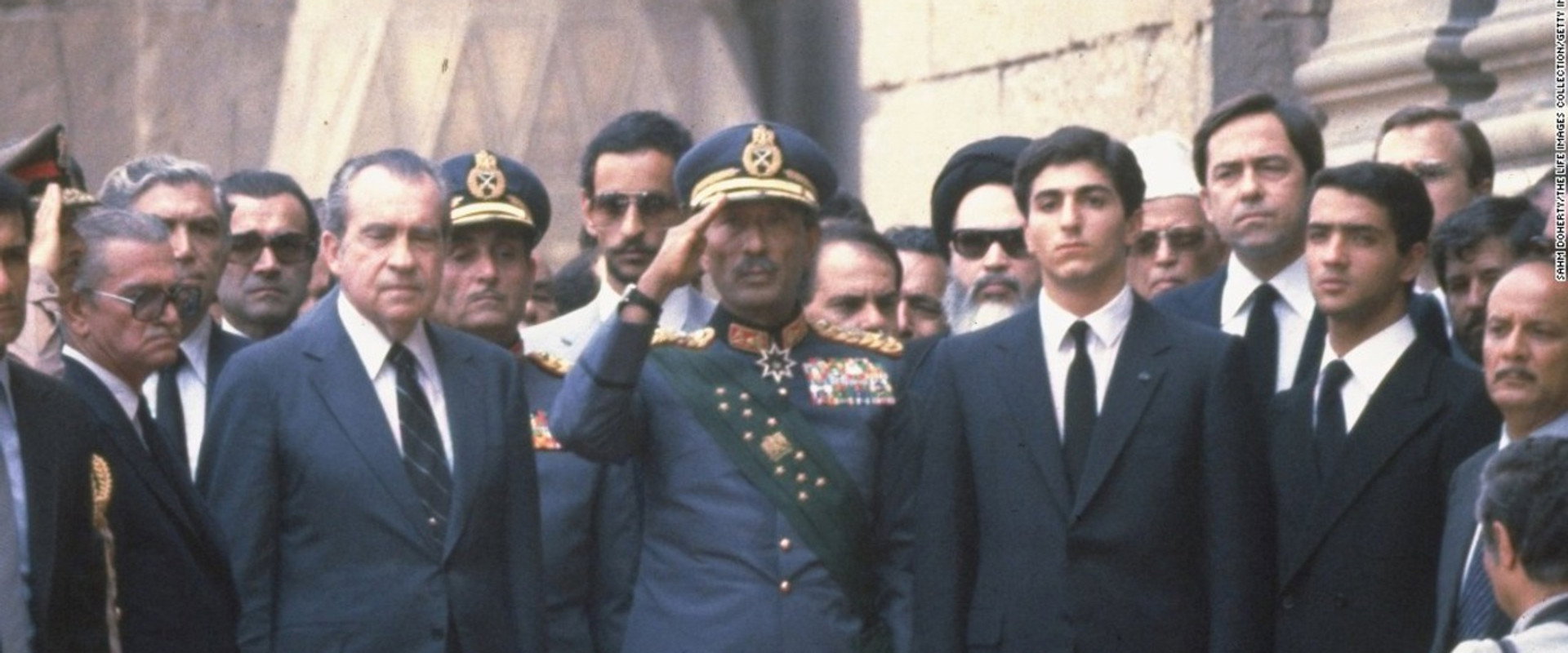 The Shah's Funeral Ceremony backdrop
