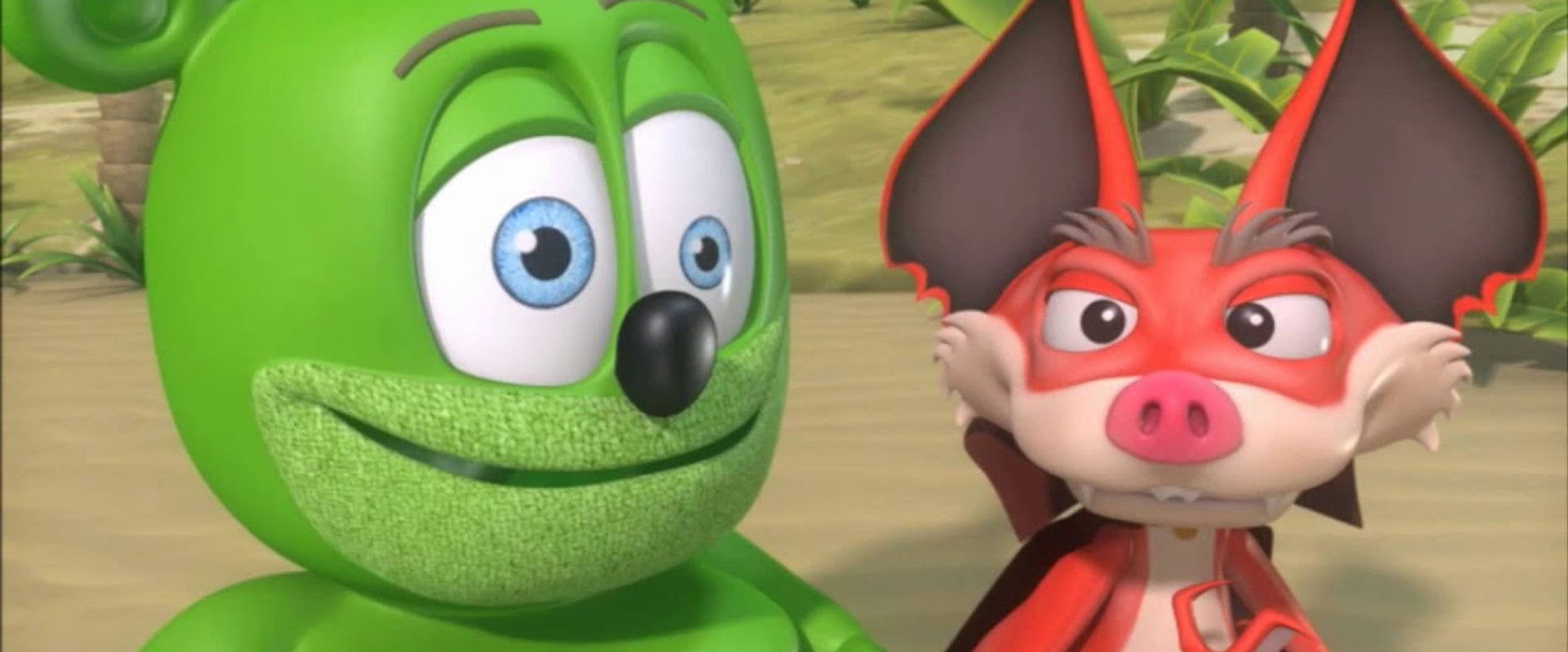 The Yummy Gummy Search for Santa backdrop