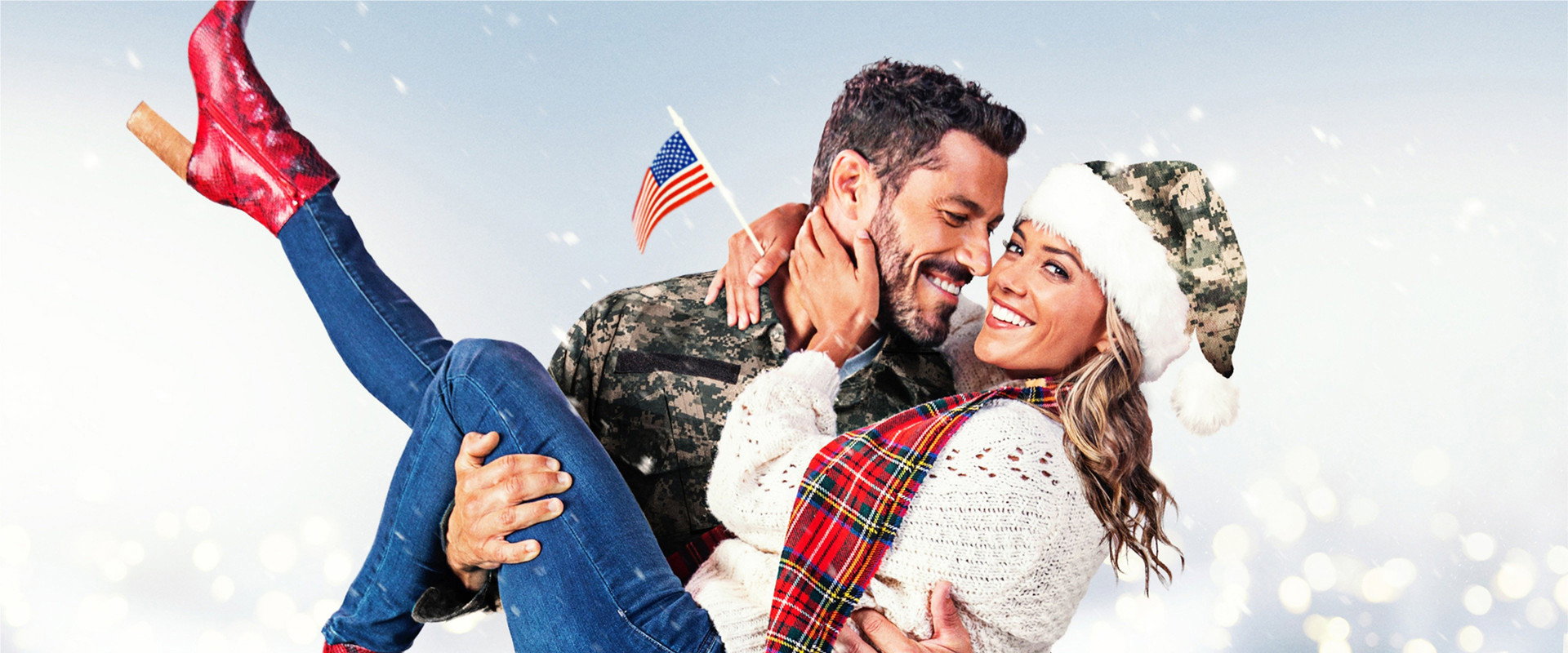 A Welcome Home Christmas backdrop