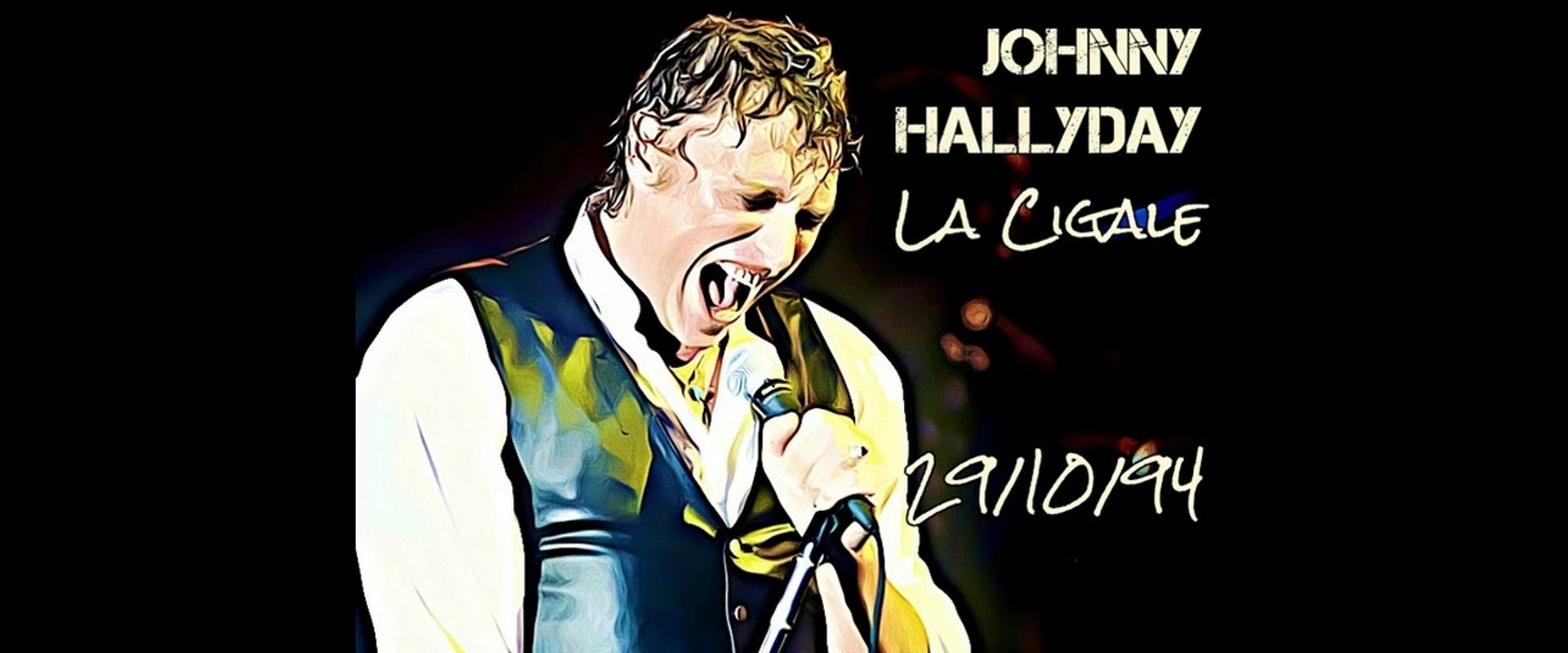 Johnny Hallyday à la Cigale backdrop