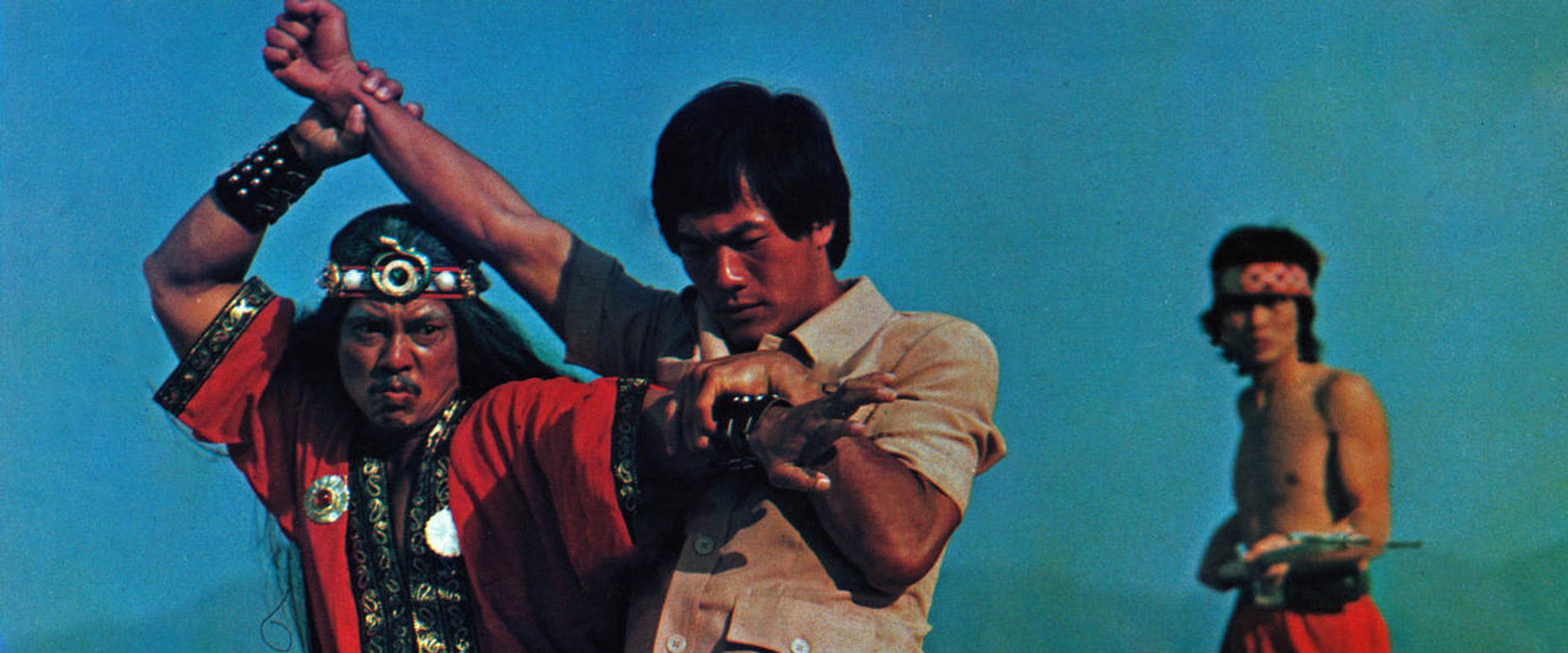 Bruce Lee in New Guinea backdrop