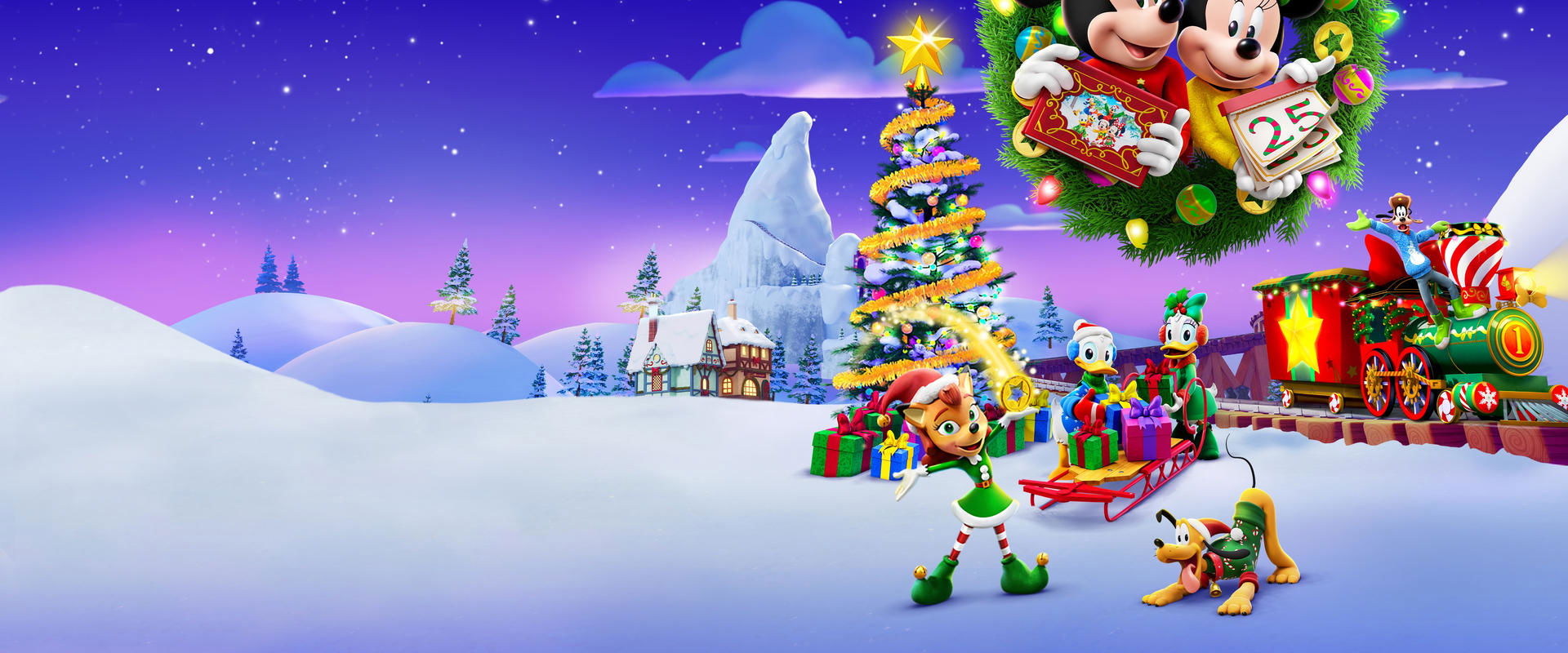 Mickey and the Very Many Christmases backdrop