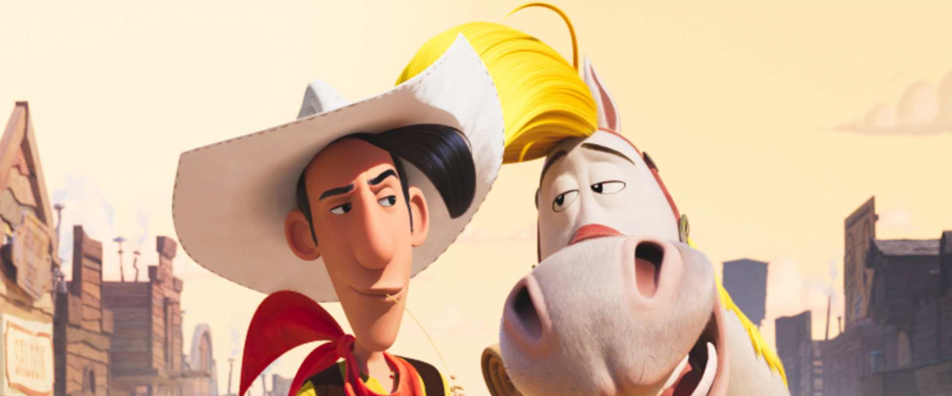 Lucky Luke in Welcome to Fanga Town backdrop