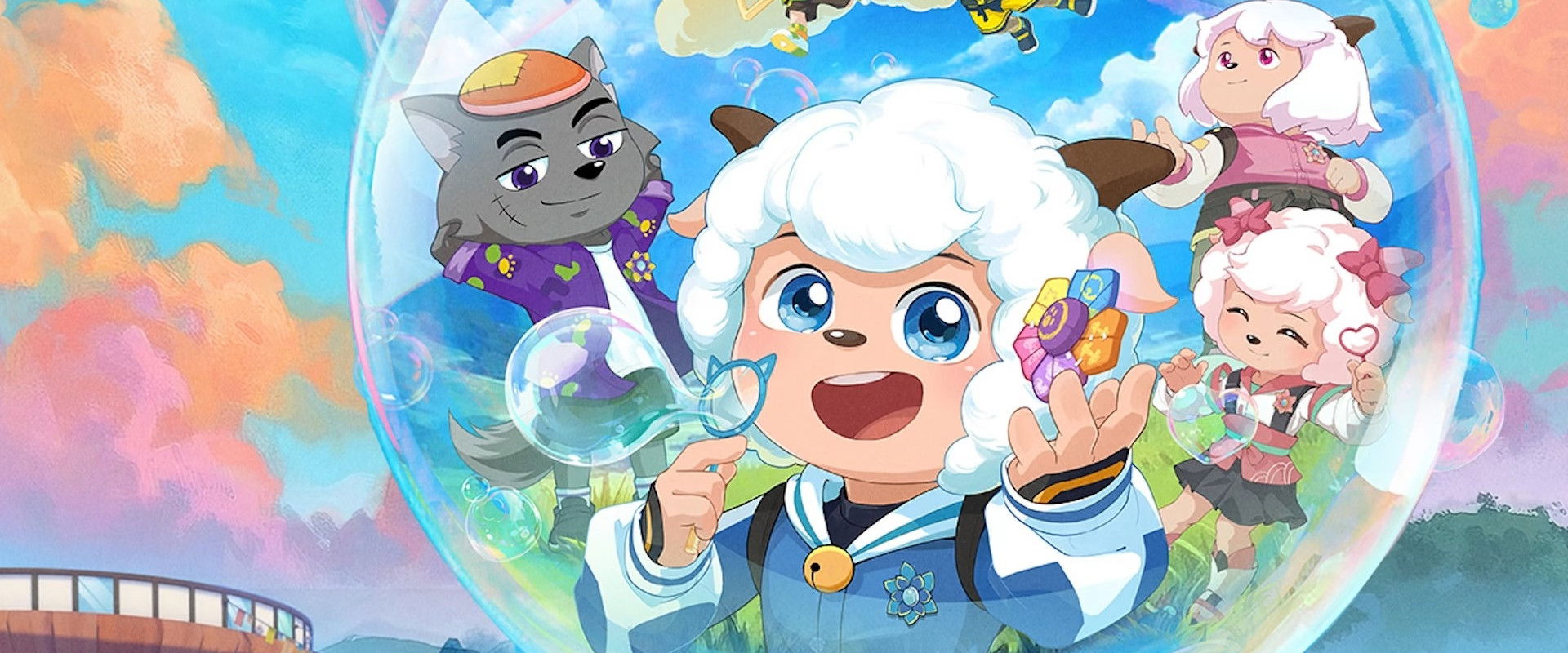 Pleasant Goat and Big Big Wolf: Bright New Dawn backdrop