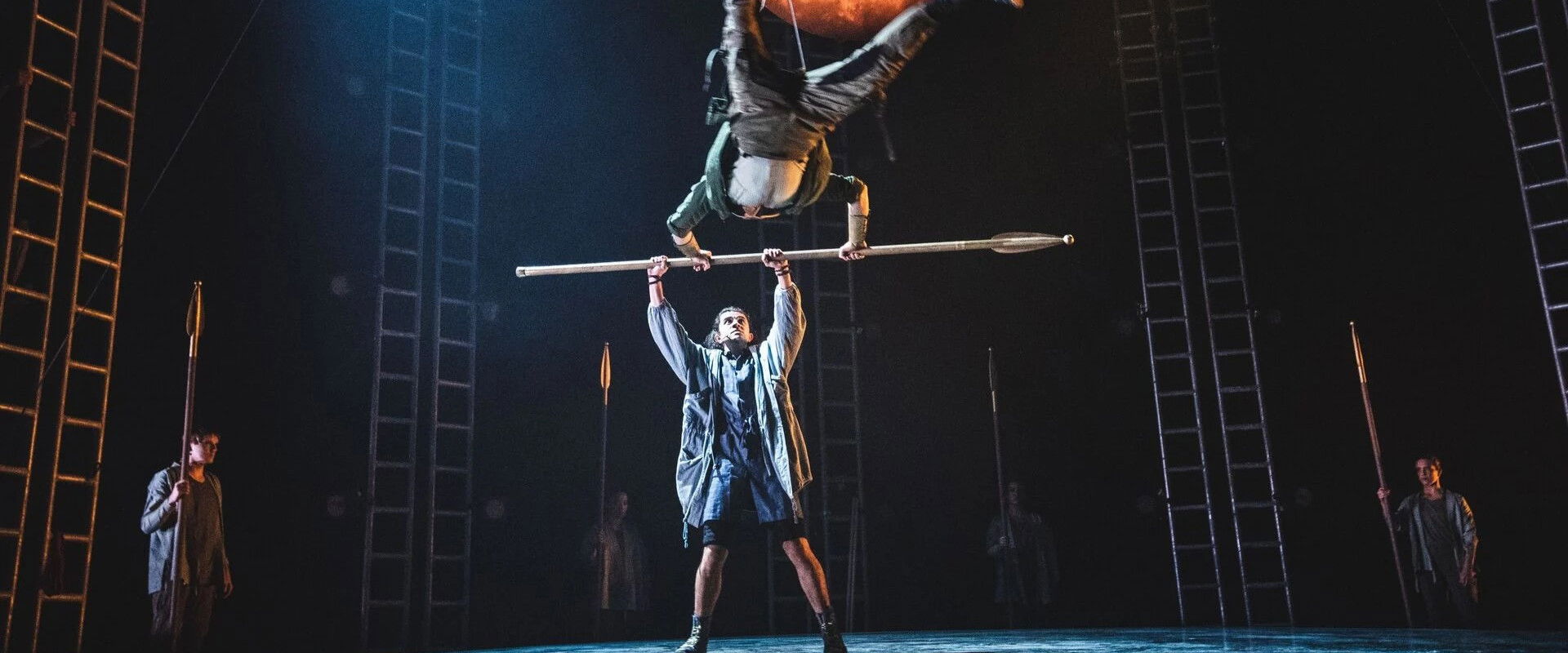 Holding Achilles backdrop