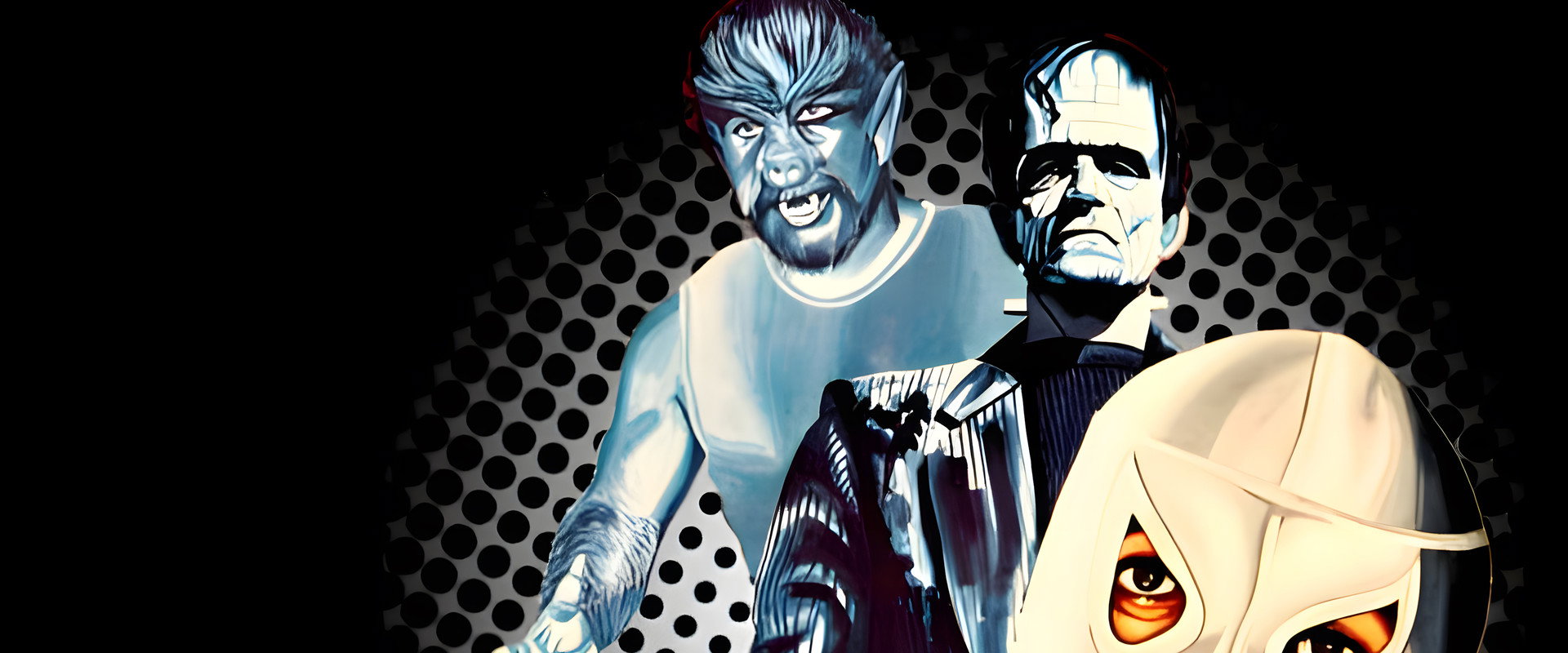 Santo in the Wax Museum backdrop