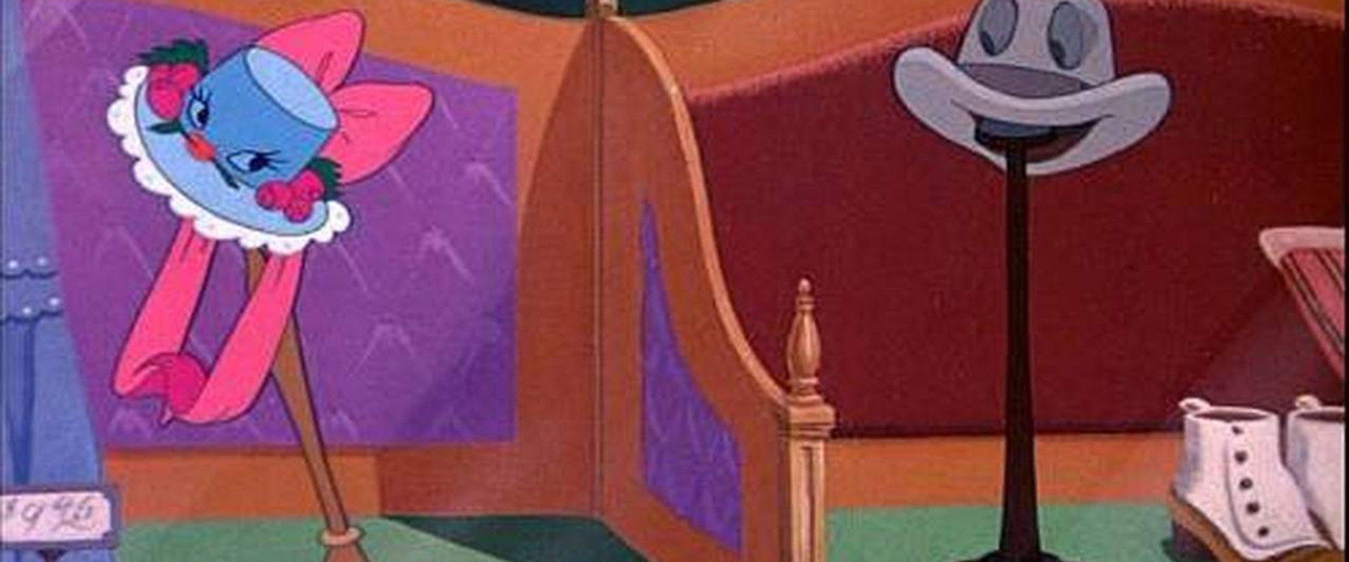 Johnny Fedora and Alice Blue Bonnet backdrop