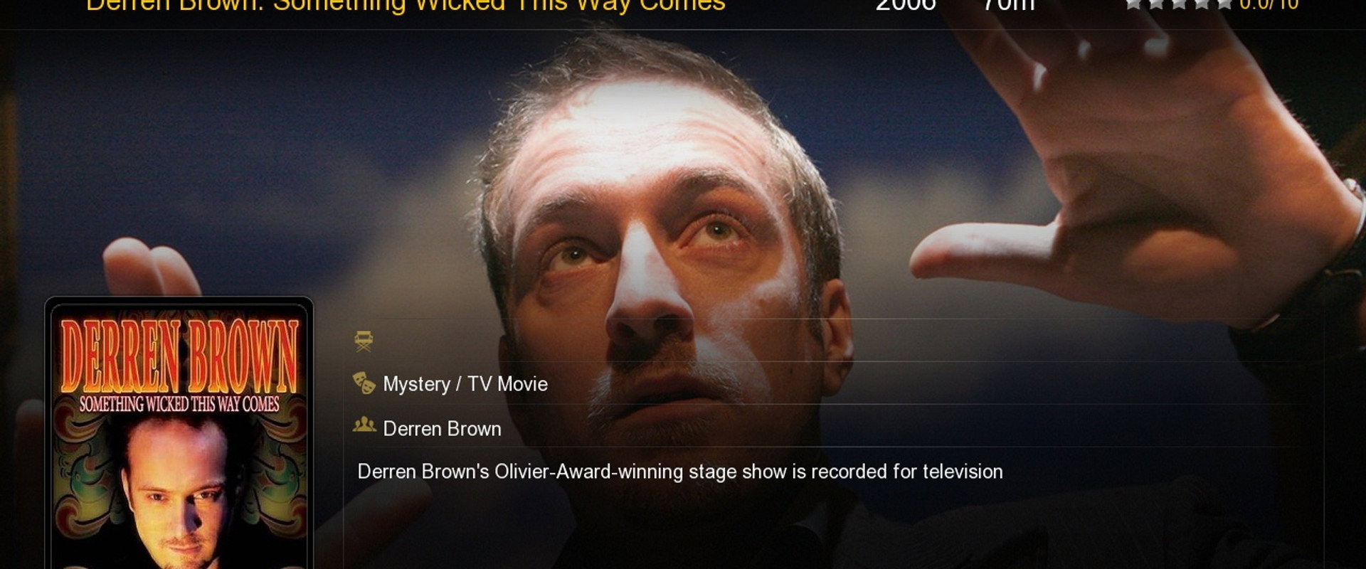 Derren Brown: Something Wicked This Way Comes backdrop