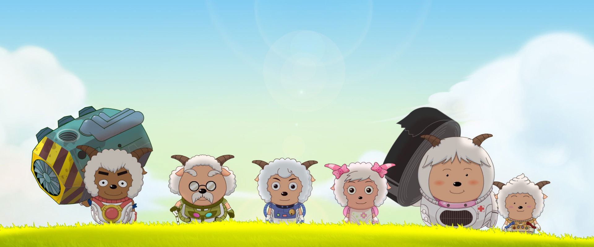 Pleasant Goat and Big Big Wolf 3 backdrop