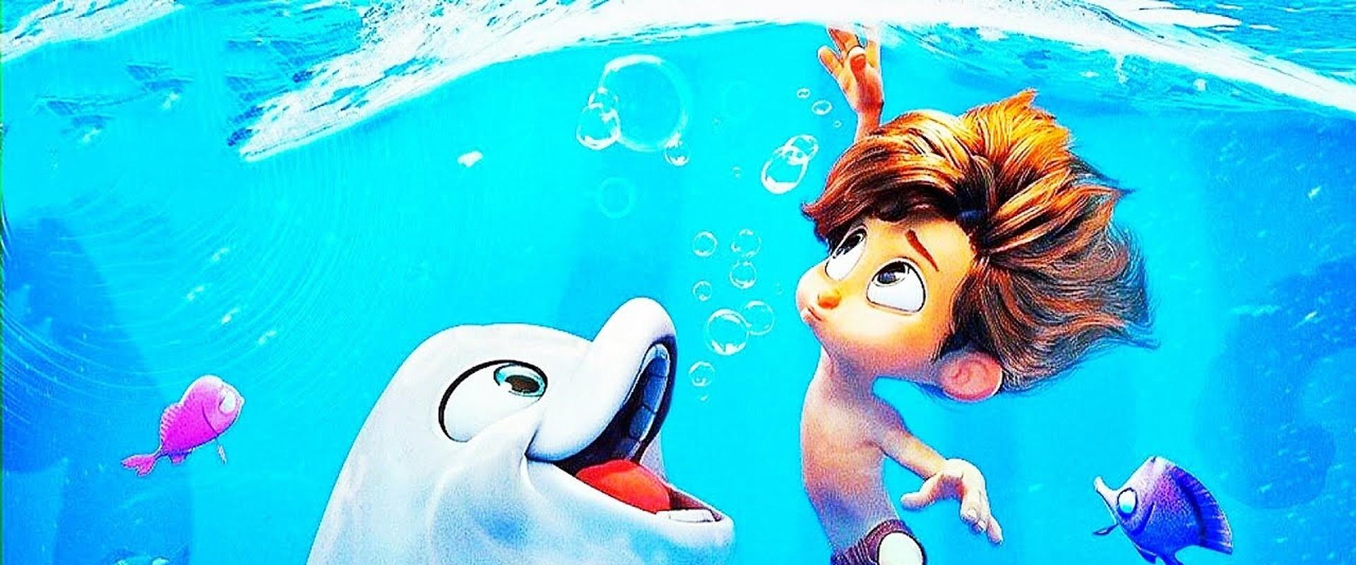 Dolphin Boy backdrop
