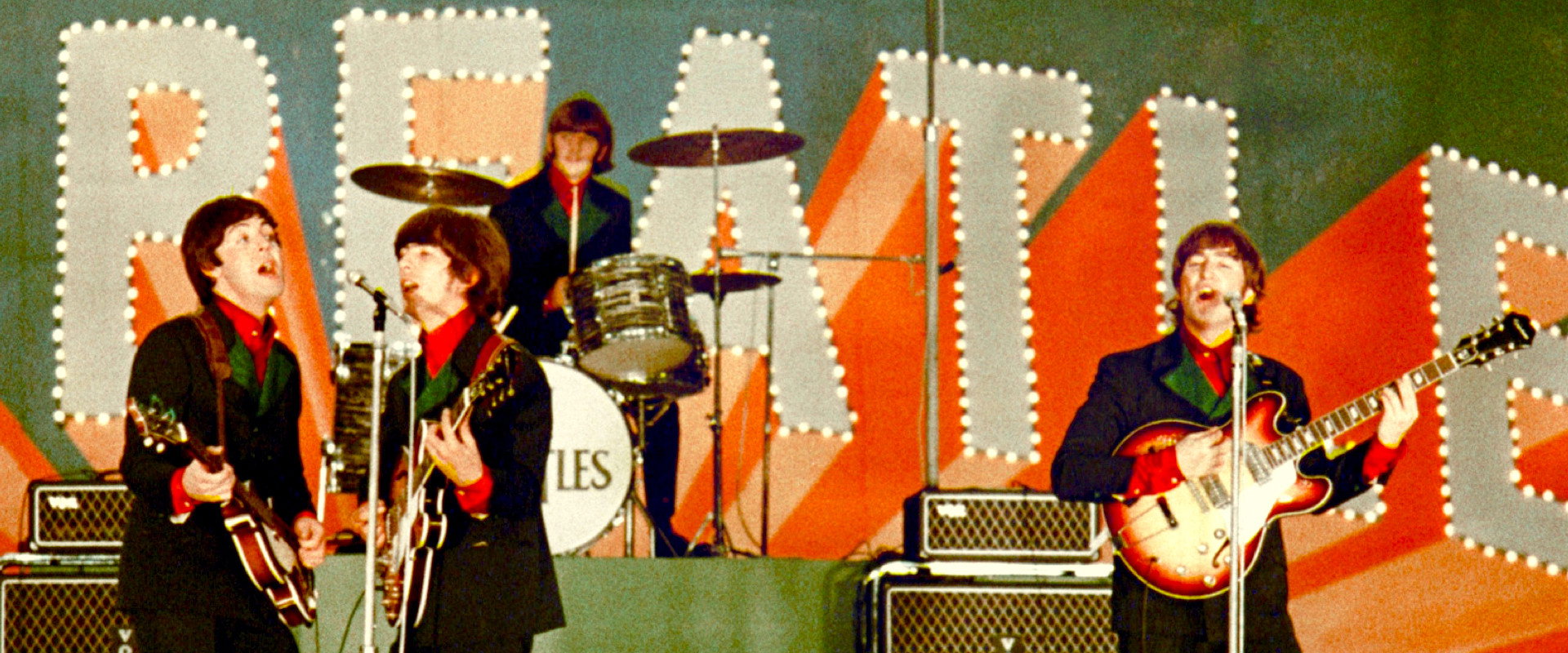 The Beatles: Around the World backdrop