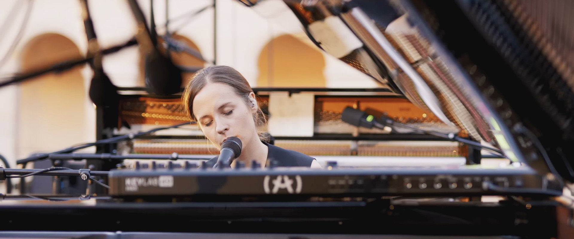 Hania Rani Live at Invalides in Paris, France for Cercle backdrop