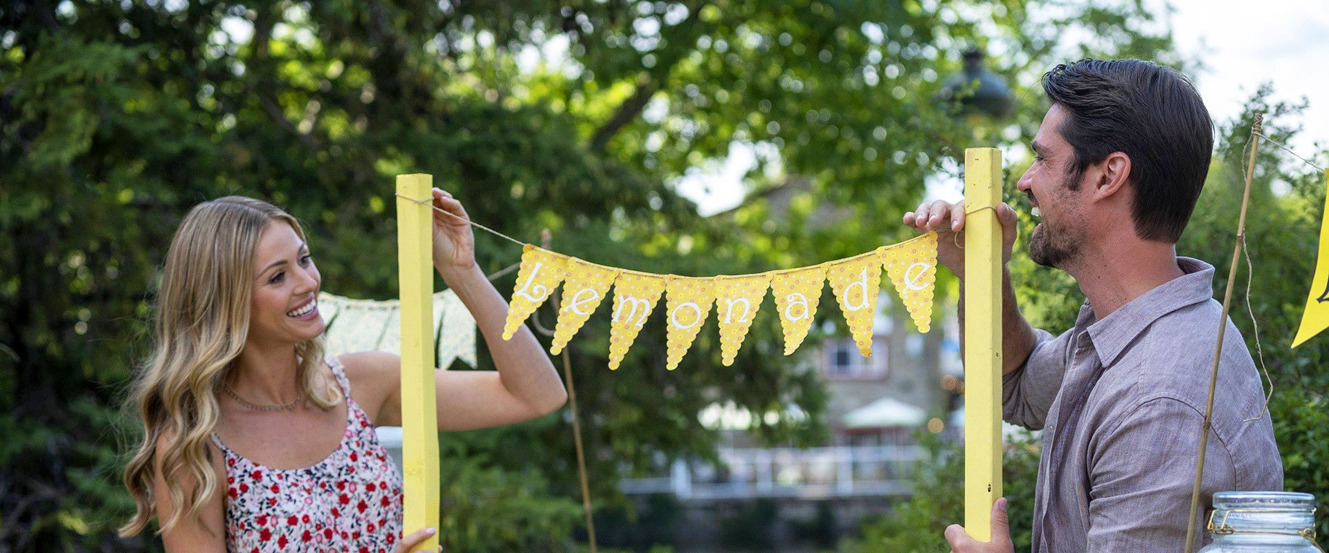 Lemonade Stand Romance backdrop