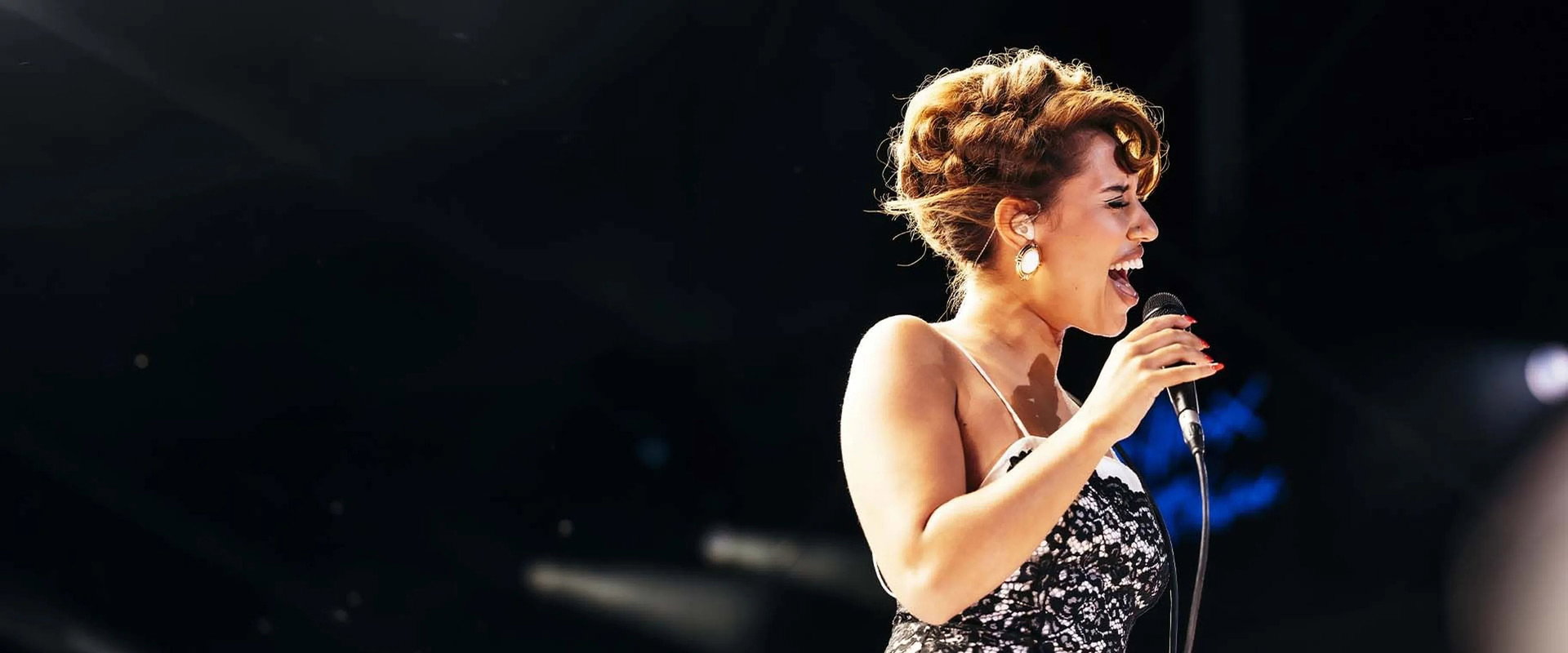 RAYE Live at Montreux Jazz Festival backdrop
