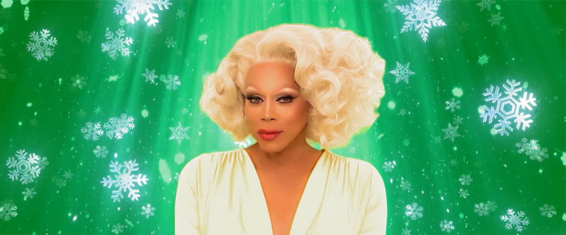 RuPaul's Drag Race: Green Screen Christmas backdrop