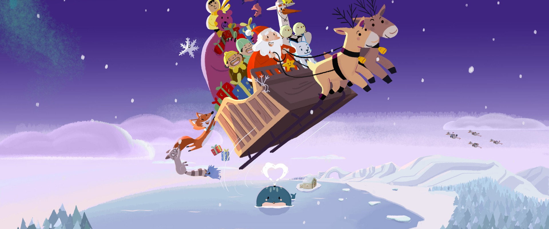 Animal Tales of Christmas Magic backdrop