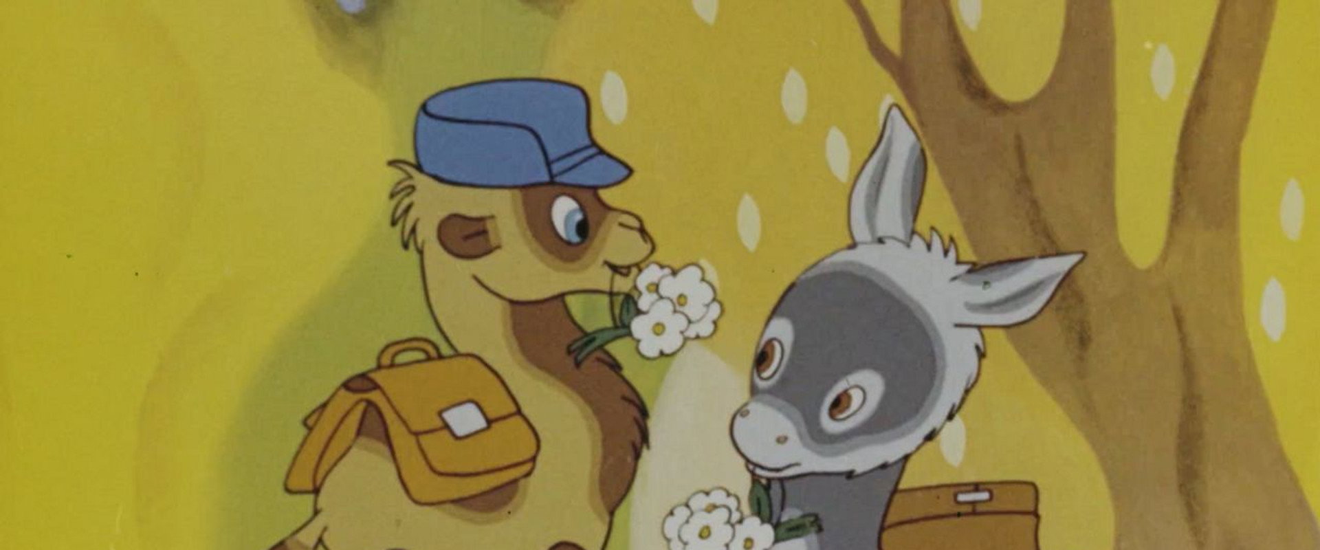 How the Little Camel and the Little Donkey Went to School backdrop