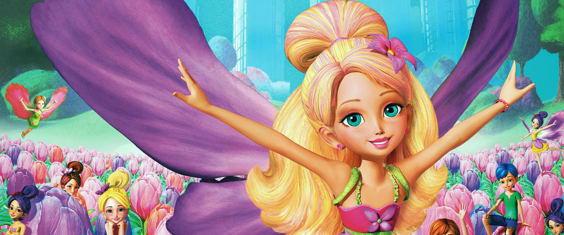 Barbie Presents: Thumbelina backdrop