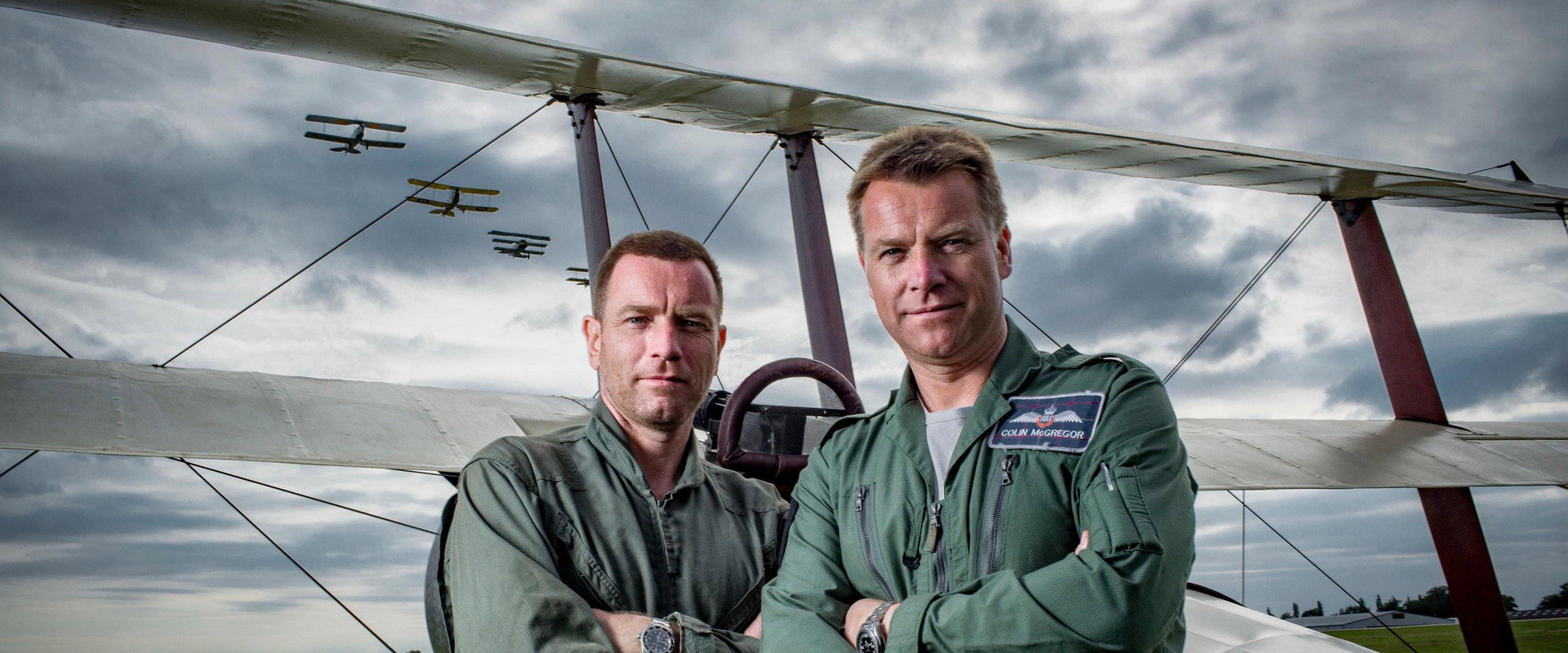 RAF at 100 with Ewan and Colin McGregor backdrop