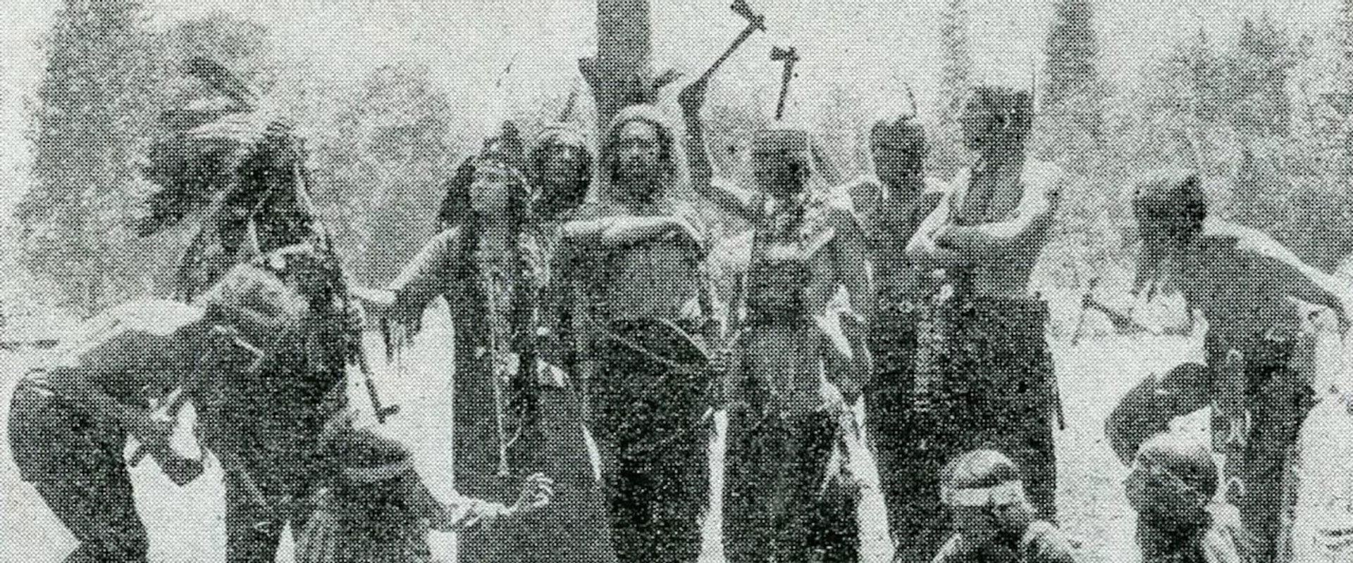 Kit Carson's Wooing backdrop