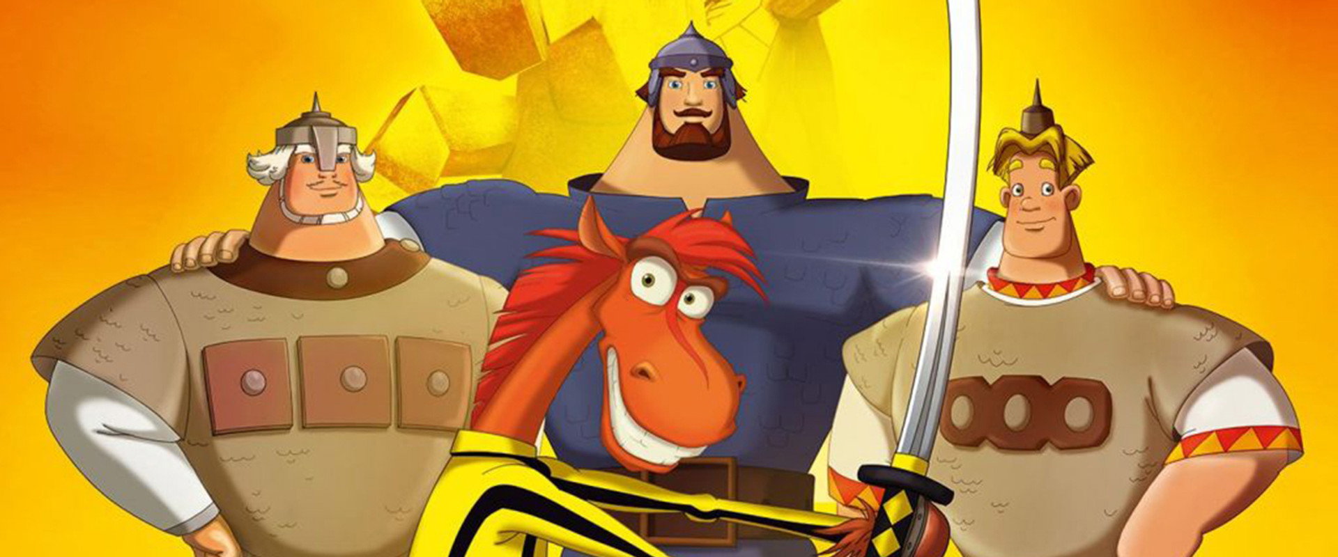 Three Heroes and Julius Caesar backdrop