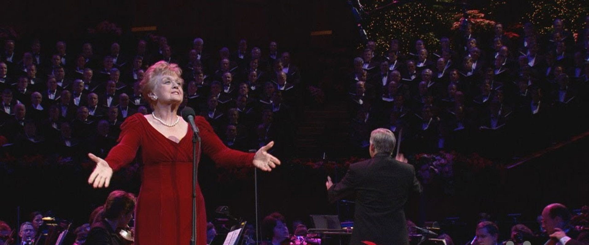 The Joy of Christmas with Angela Lansbury backdrop