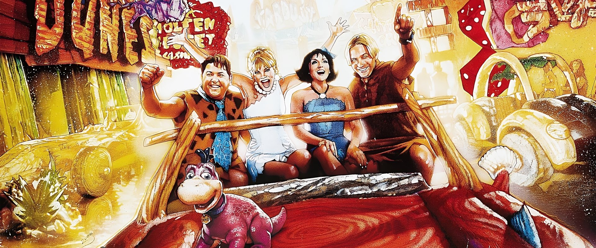 The Flintstones in Viva Rock Vegas backdrop