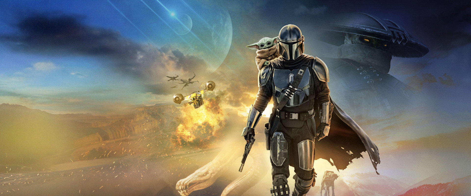 The Mandalorian and Grogu backdrop
