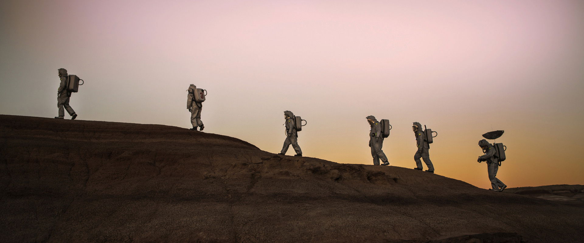 Trash on Mars backdrop
