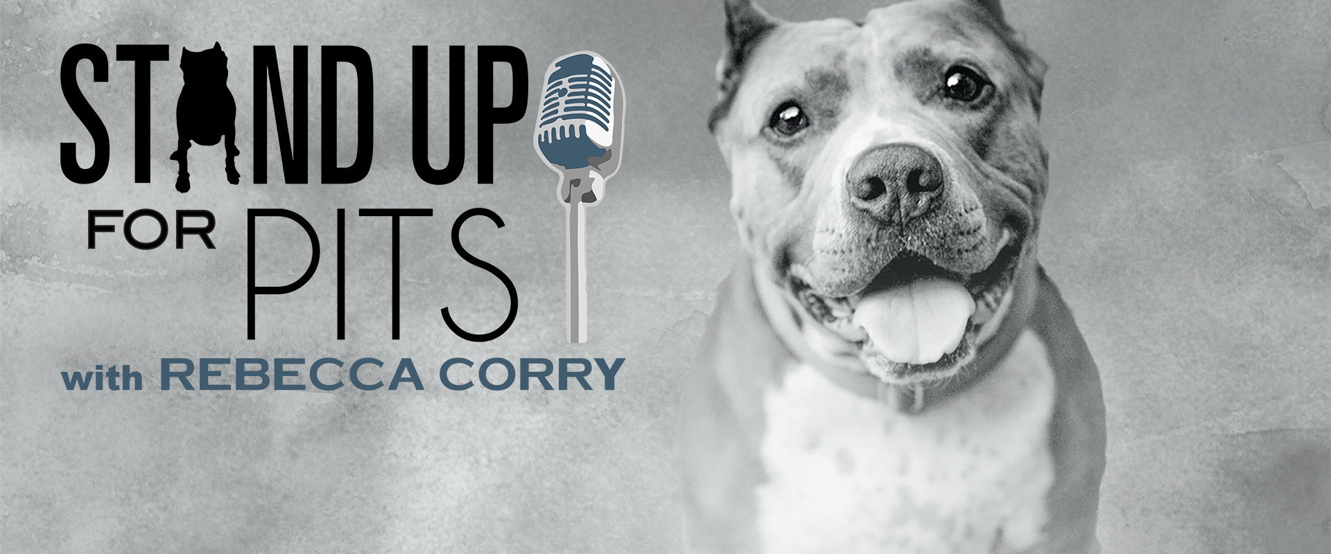 Stand Up for Pits with Rebecca Corry backdrop