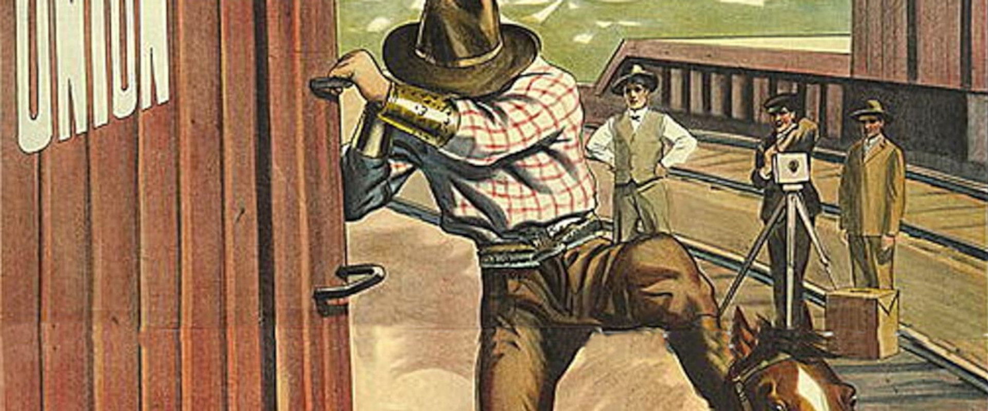 The Moving Picture Cowboy backdrop