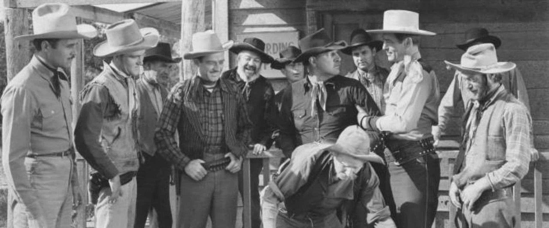 The Lone Rider in Ghost Town backdrop