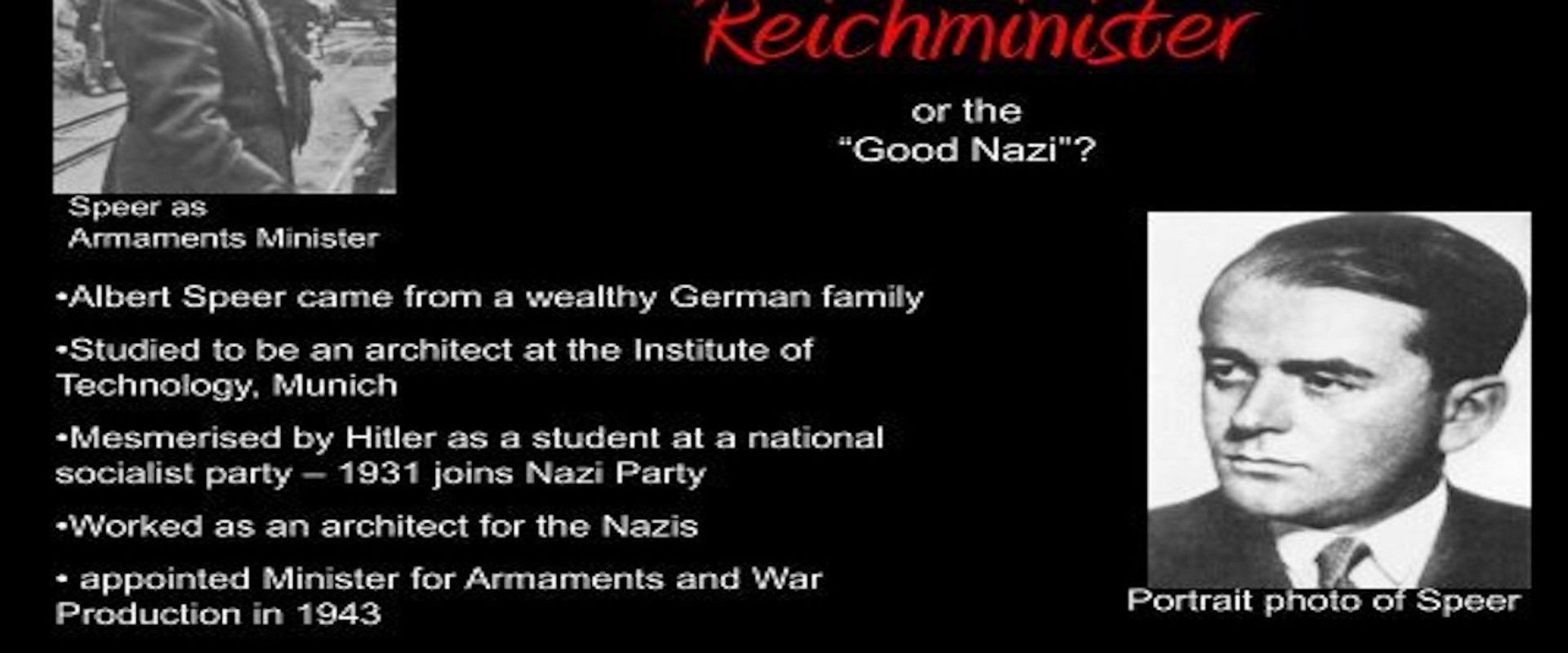 Albert Speer: The Nazi Who Said Sorry's banner image