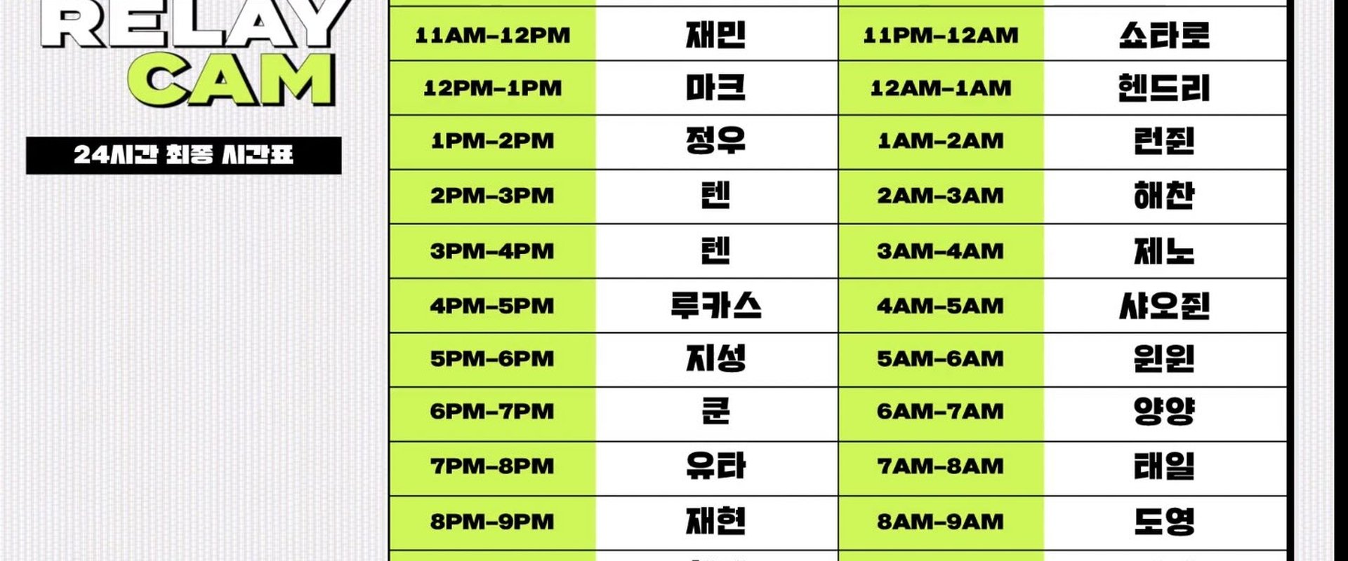 NCT 24hr RELAY CAM