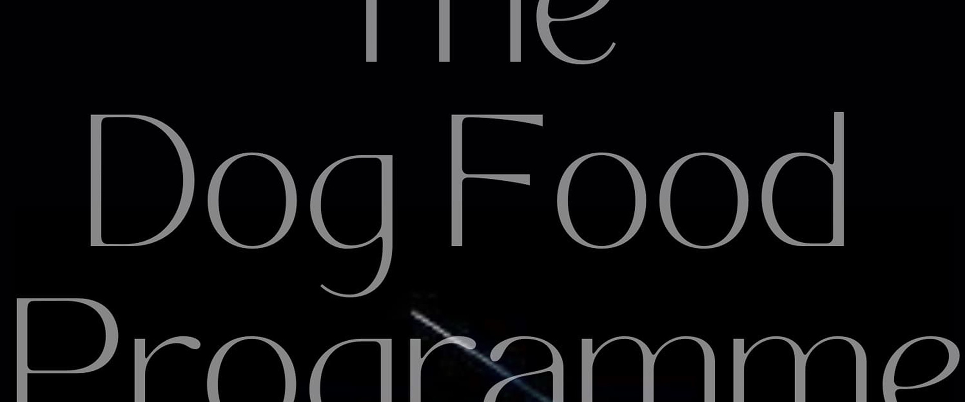 The Dog Food Programme's banner image