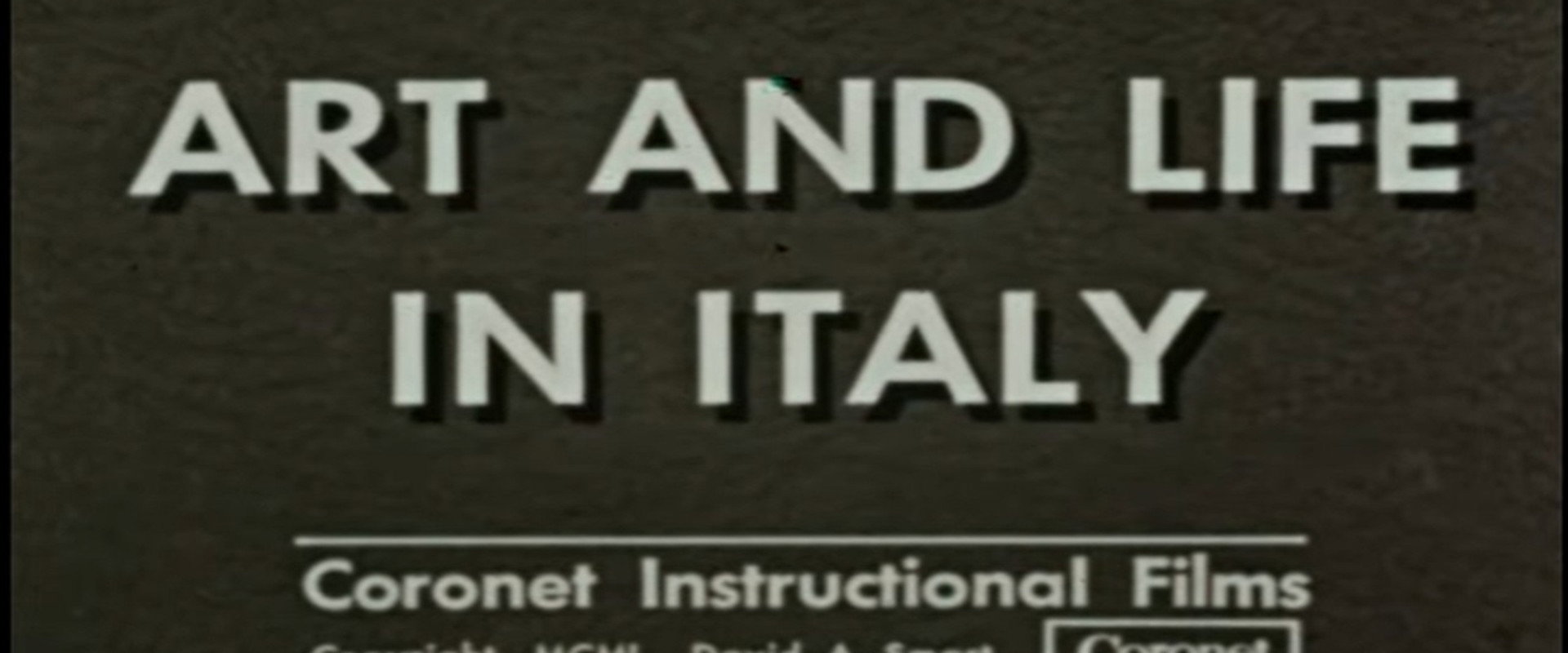 Art and Life in Italy