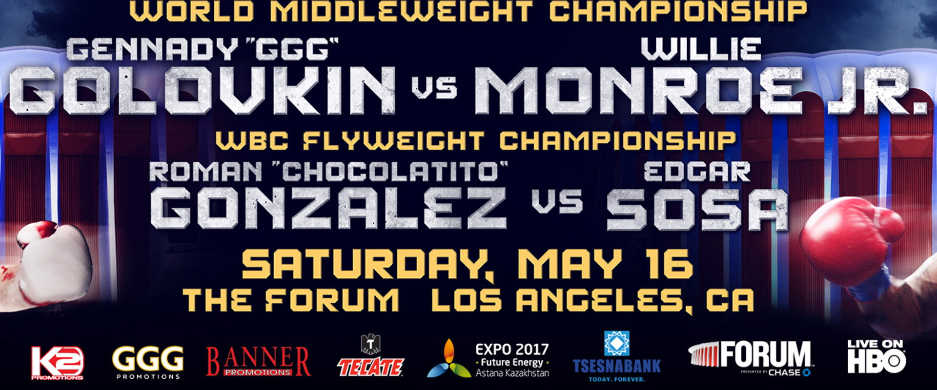 Gennady Golovkin vs. Willie Monroe Jr's banner image