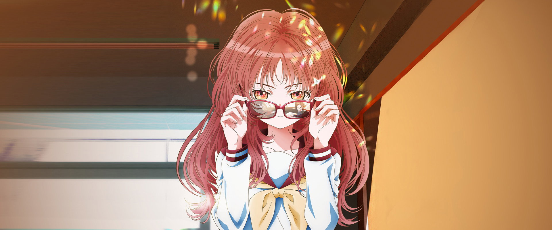 La chica que me gusta se ha olvidado sus gafas — imagen panoramica