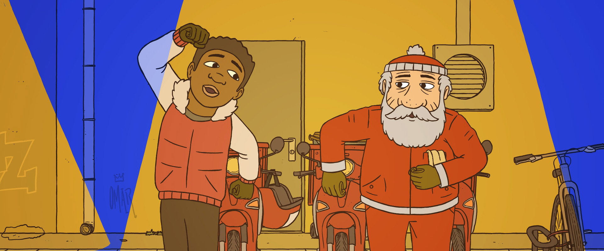 Marcel le père Noël (et le petit livreur de pizzas)